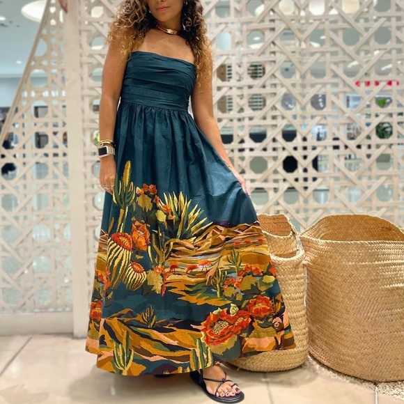 FARM Rio Desert Long Dress Size S - Picture 2 of 3